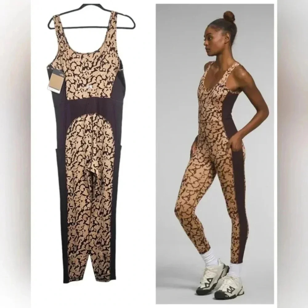 The North Face Tan & Black Patterned Jumpsuit